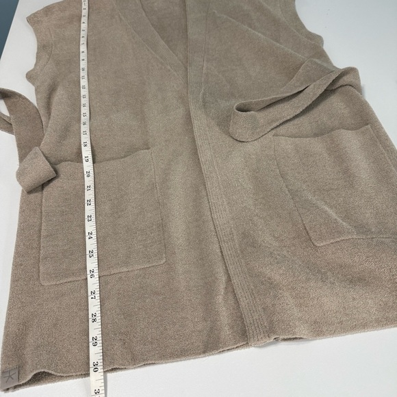 Barefoot Dream Cozy Chic Ultra Lite Waist Tie Vest Women Size S Comfy Pewter - Picture 11 of 12